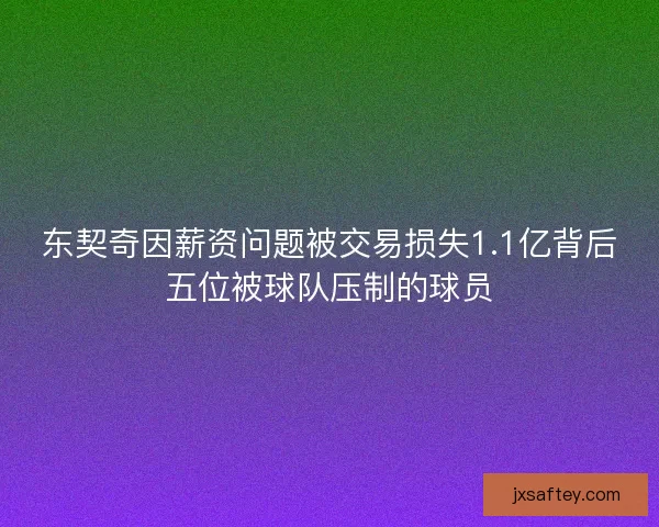 东契奇因薪资问题被交易损失1.1亿背后五位被球队压制的球员